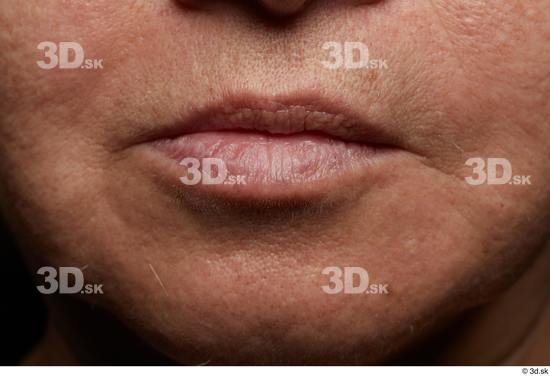 Face Mouth Skin Woman Chubby Wrinkles Studio photo references