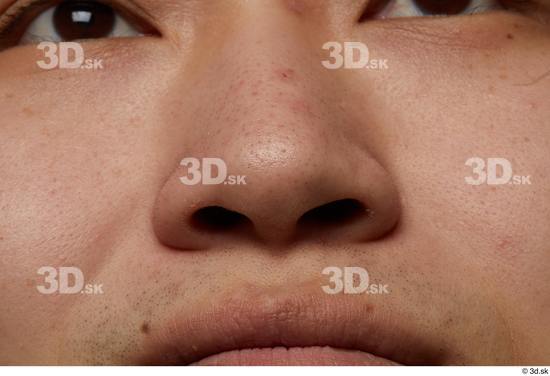 Man Asian Chubby Face Skin Textures