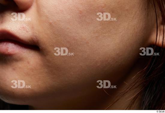 Face Mouth Cheek Skin Woman Asian Slim Studio photo references