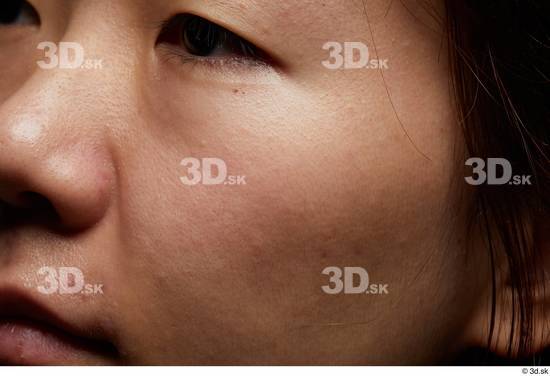 Face Nose Cheek Hair Skin Woman Asian Slim Studio photo references