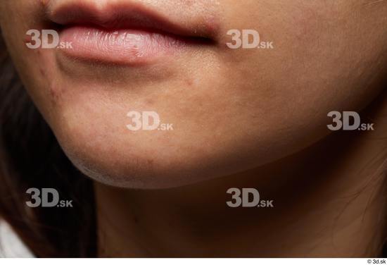 Face Mouth Skin Woman Asian Slim Studio photo references