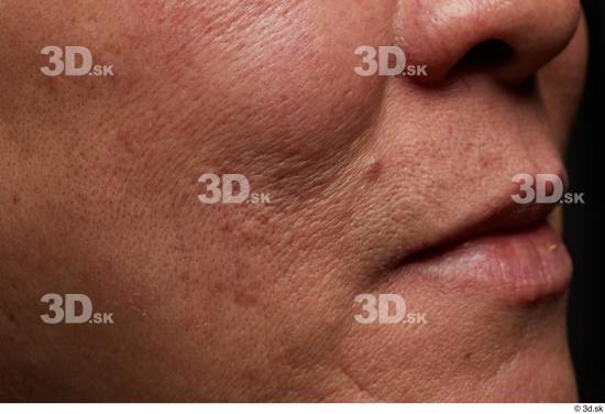 Face Mouth Cheek Skin Man Asian Chubby Wrinkles Studio photo references