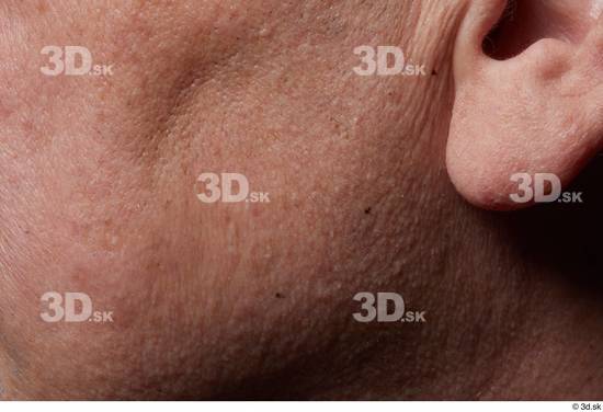 Face Cheek Ear Skin Man White Slim Wrinkles Studio photo references