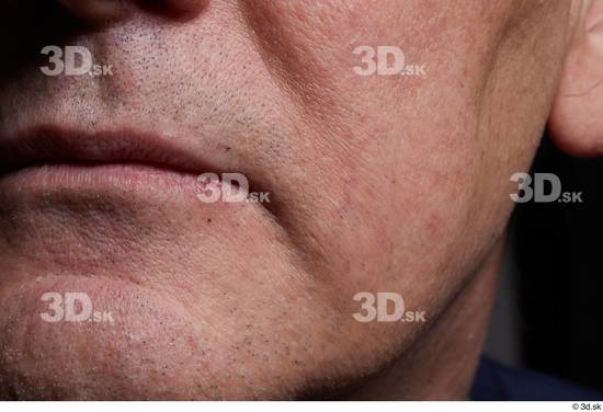 Face Mouth Cheek Skin Man White Slim Wrinkles Studio photo references
