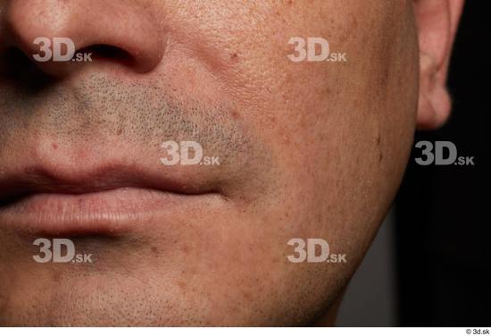 Face Mouth Cheek Skin Man White Slim Studio photo references