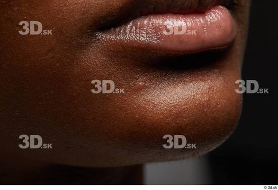 Face Mouth Skin Woman Black Slim Studio photo references