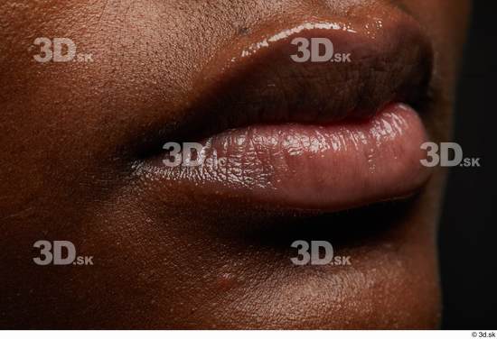 Face Mouth Skin Woman Black Slim Studio photo references