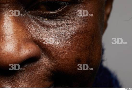 Face Nose Cheek Skin Woman Black Chubby Wrinkles Studio photo references