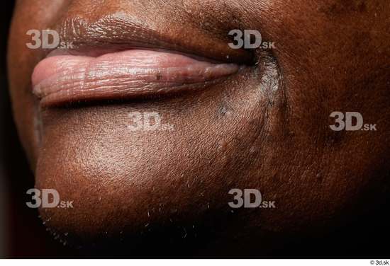 Face Mouth Skin Woman Black Chubby Wrinkles Studio photo references