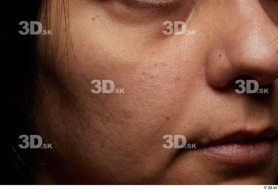 Face Mouth Nose Cheek Skin Woman White Slim Studio photo references