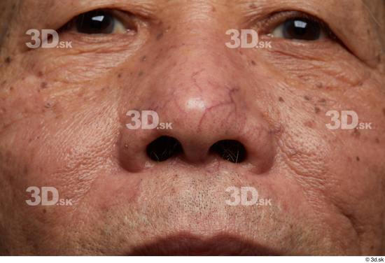 Face Nose Man Asian Slim Wrinkles Studio photo references