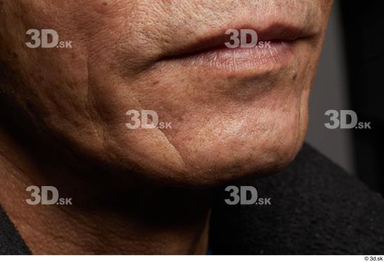 Face Mouth Man Asian Slim Wrinkles Studio photo references