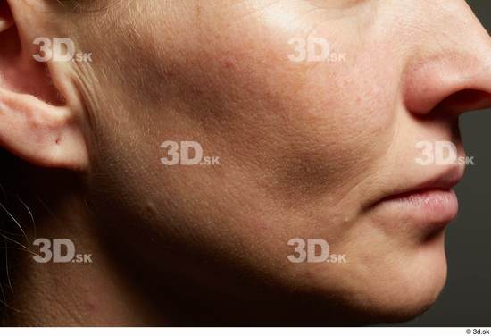 Face Mouth Nose Cheek Ear Skin Woman White Slim Wrinkles Studio photo references