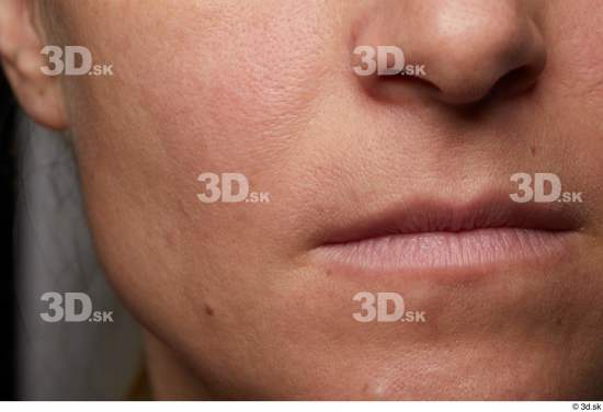 Face Mouth Nose Cheek Skin Woman Slim Wrinkles Studio photo references