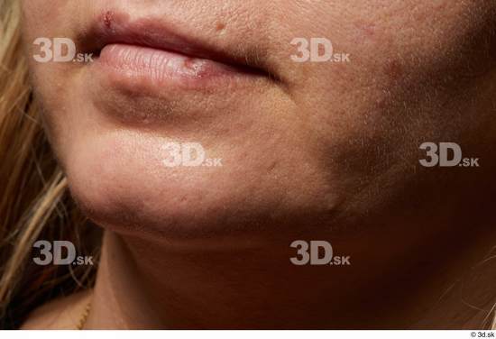 Face Mouth Skin Woman White Chubby Wrinkles Studio photo references