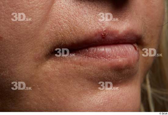 Face Mouth Skin Woman White Chubby Wrinkles Studio photo references