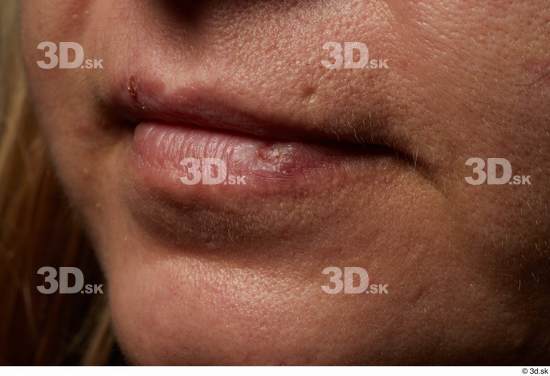 Face Mouth Skin Woman White Chubby Wrinkles Studio photo references