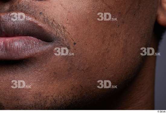 Face Mouth Cheek Skin Man Black Slim Studio photo references