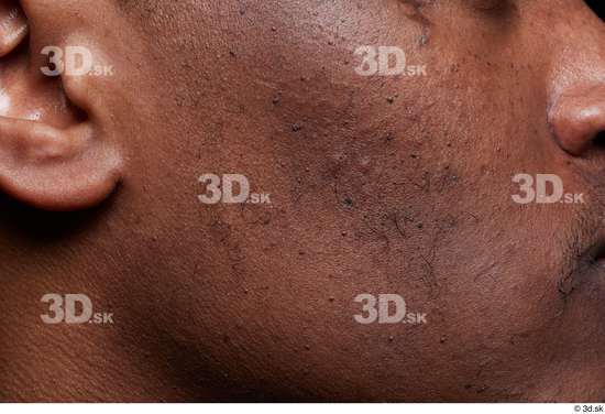 Face Cheek Ear Skin Man Black Slim Studio photo references