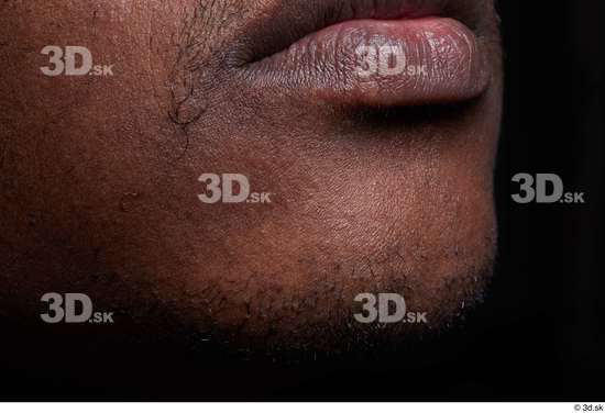 Face Mouth Skin Man Black Slim Studio photo references