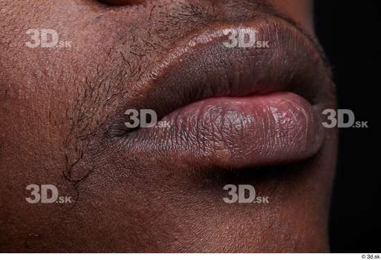 Face Mouth Skin Man Black Slim Studio photo references