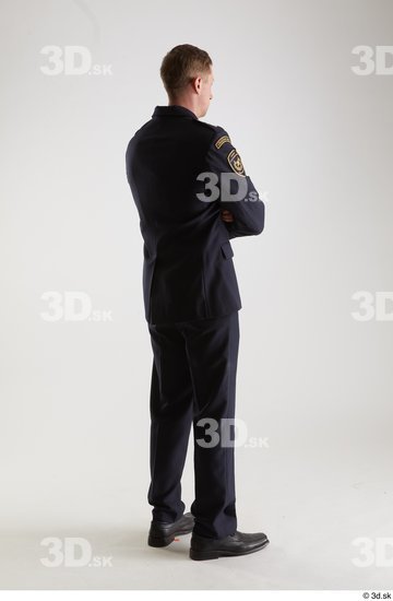 Whole Body Man White Uniform Slim Studio photo references