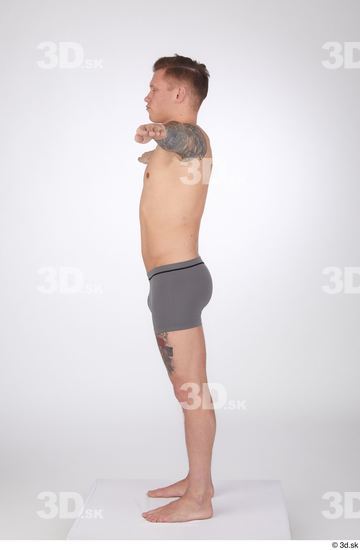 Man White Athletic Male Studio Poses