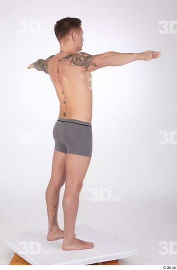 Man White Athletic Male Studio Poses