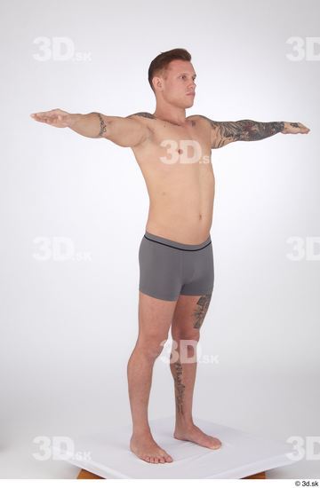 Man White Athletic Male Studio Poses