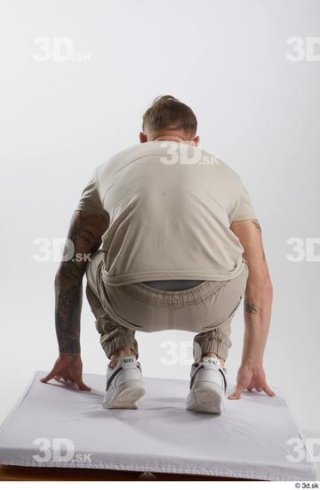 Man White Athletic Male Studio Poses