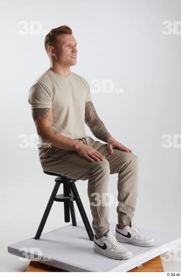 Man White Athletic Male Studio Poses