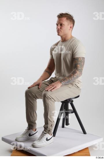 Man White Athletic Male Studio Poses