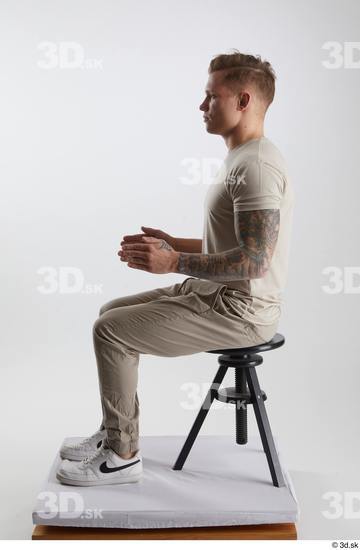 Man White Athletic Male Studio Poses