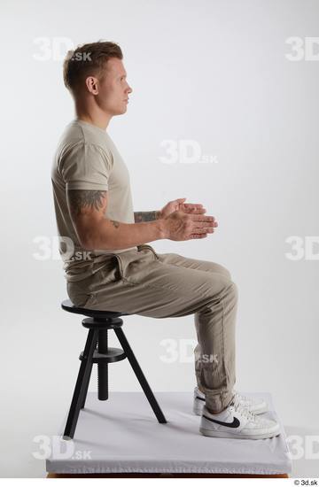 Man White Athletic Male Studio Poses