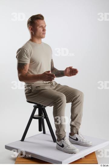 Man White Athletic Male Studio Poses