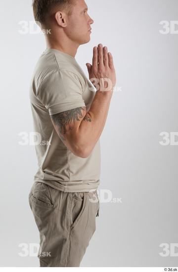 Man White Athletic Male Studio Poses