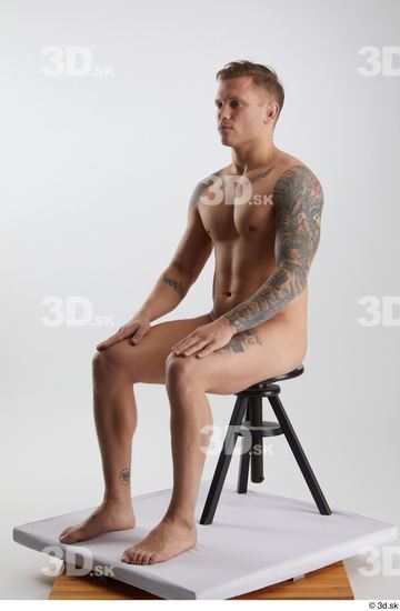 Man White Athletic Male Studio Poses