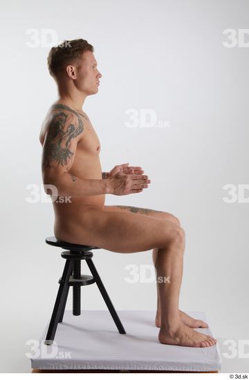 Man White Athletic Male Studio Poses