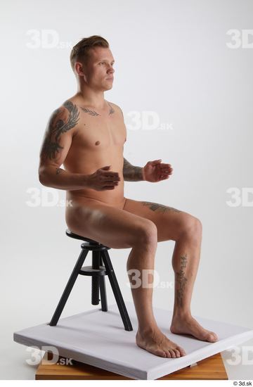 Man White Athletic Male Studio Poses