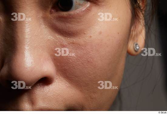 Face Nose Cheek Skin Woman Asian Slim Studio photo references