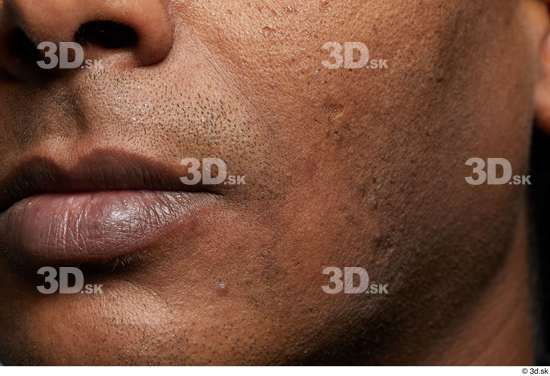 Face Mouth Cheek Skin Man Black Slim Studio photo references