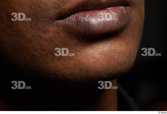 Face Mouth Skin Man Black Slim Studio photo references