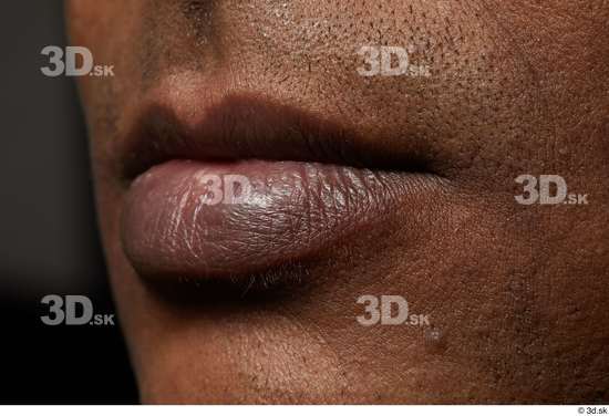 Face Mouth Skin Man Black Slim Studio photo references