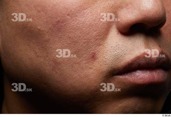 Face Mouth Nose Cheek Skin Man Asian Slim Studio photo references