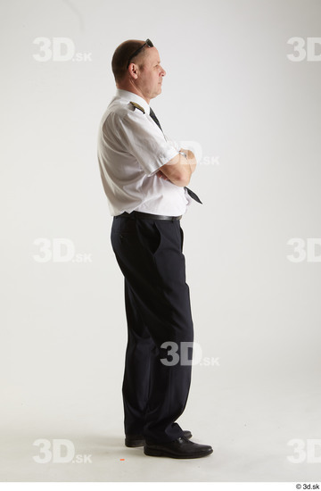 Whole Body Man White Uniform Athletic Studio photo references