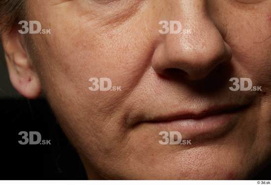 Face Mouth Nose Cheek Skin Woman White Chubby Wrinkles Studio photo references