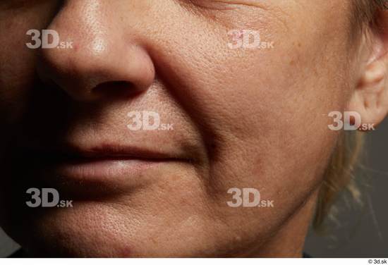 Face Mouth Nose Cheek Skin Woman White Chubby Wrinkles Studio photo references