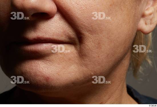 Face Mouth Cheek Skin Woman White Chubby Wrinkles Studio photo references