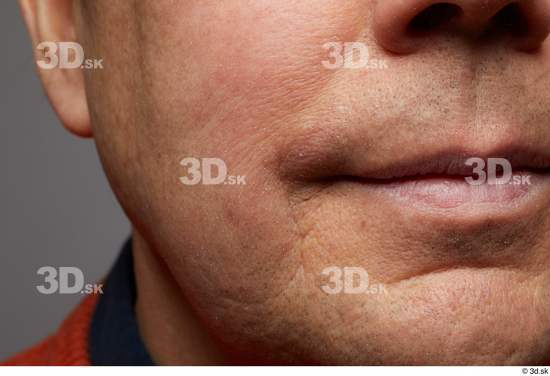 Face Mouth Cheek Skin Man Chubby Wrinkles Studio photo references