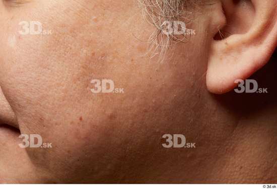 Face Cheek Ear Skin Man Chubby Wrinkles Studio photo references